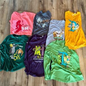 Lot of 7 Official RunDisney Race Shirts | NWOT | Size XS-M